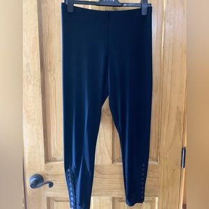 Sympli Navy Legging w/ Botton Detail